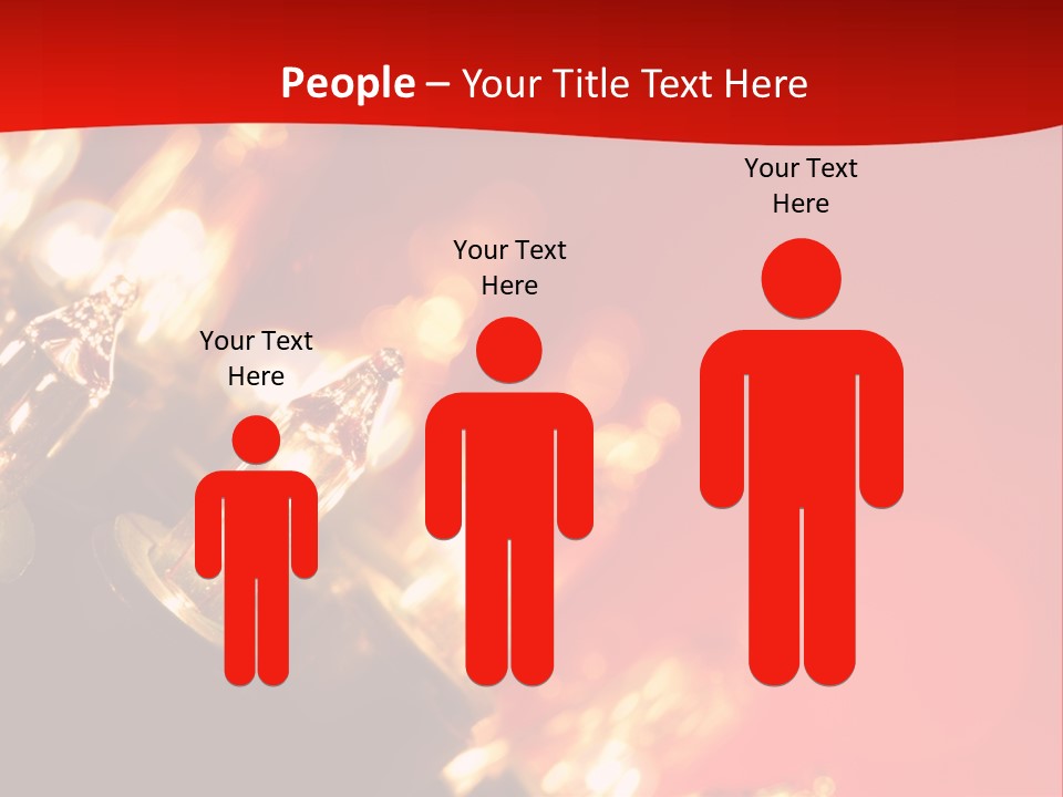 Christmas Lights Red Vibrant Color PowerPoint Template