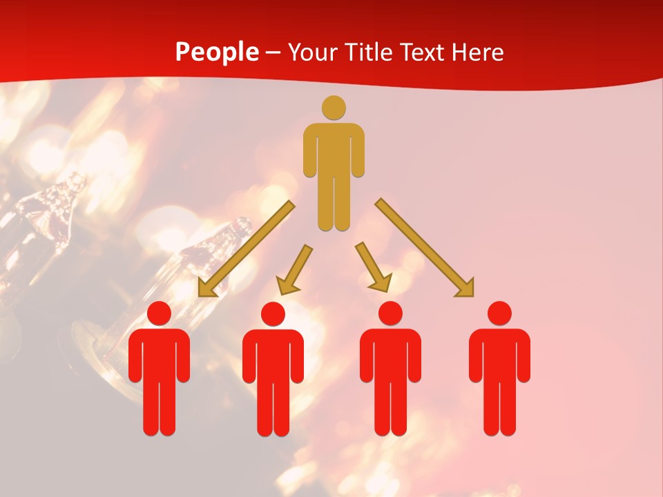 Christmas Lights Red Vibrant Color PowerPoint Template