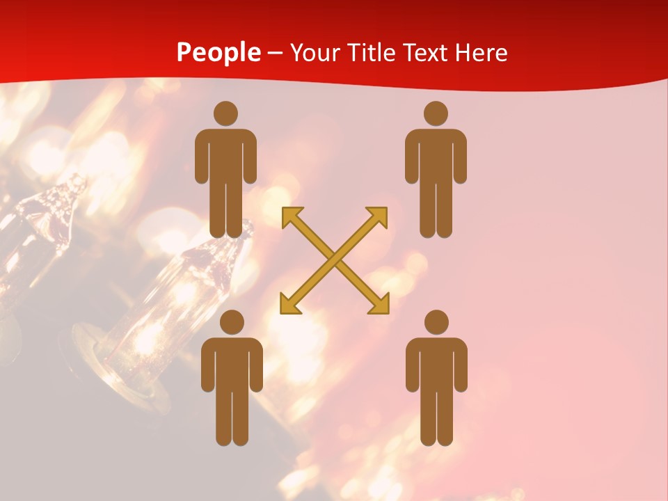 Christmas Lights Red Vibrant Color PowerPoint Template