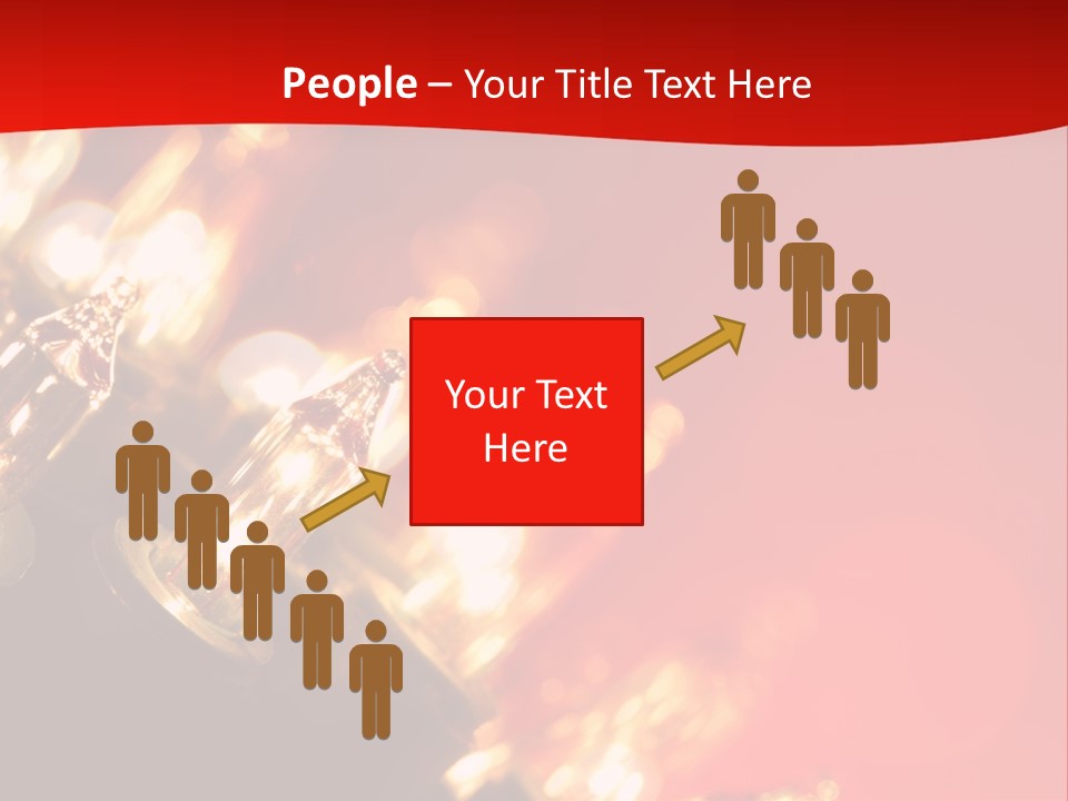 Christmas Lights Red Vibrant Color PowerPoint Template