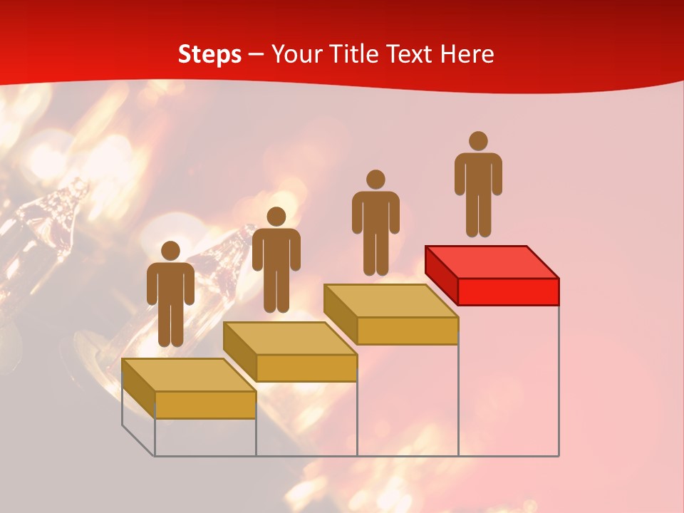 Christmas Lights Red Vibrant Color PowerPoint Template