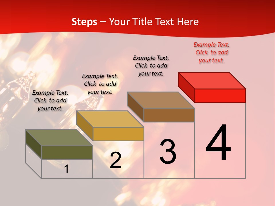 Christmas Lights Red Vibrant Color PowerPoint Template