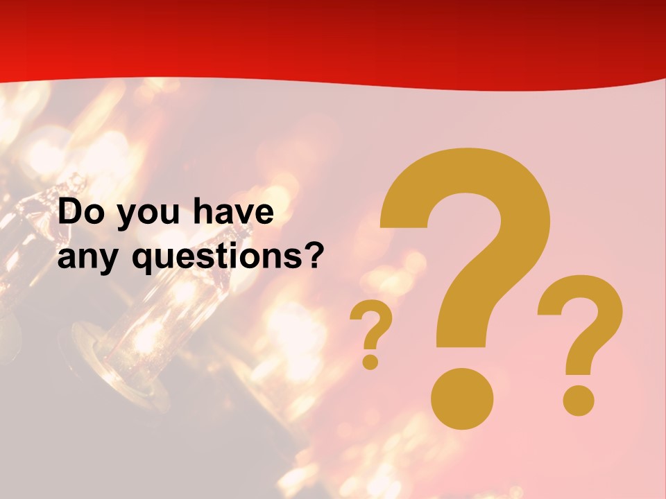 Christmas Lights Red Vibrant Color PowerPoint Template