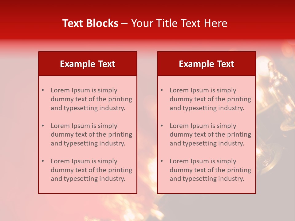 Copy Space Defocused Backgrounds PowerPoint Template