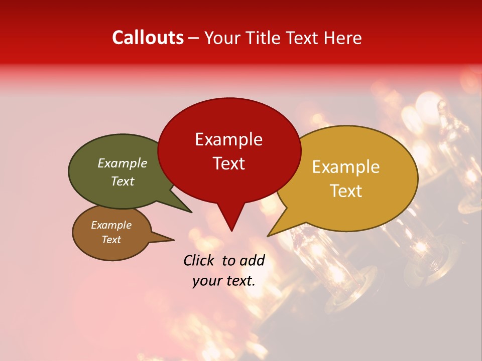 Copy Space Defocused Backgrounds PowerPoint Template