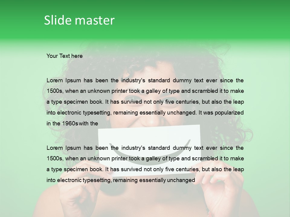 Card Green Portrait PowerPoint Template