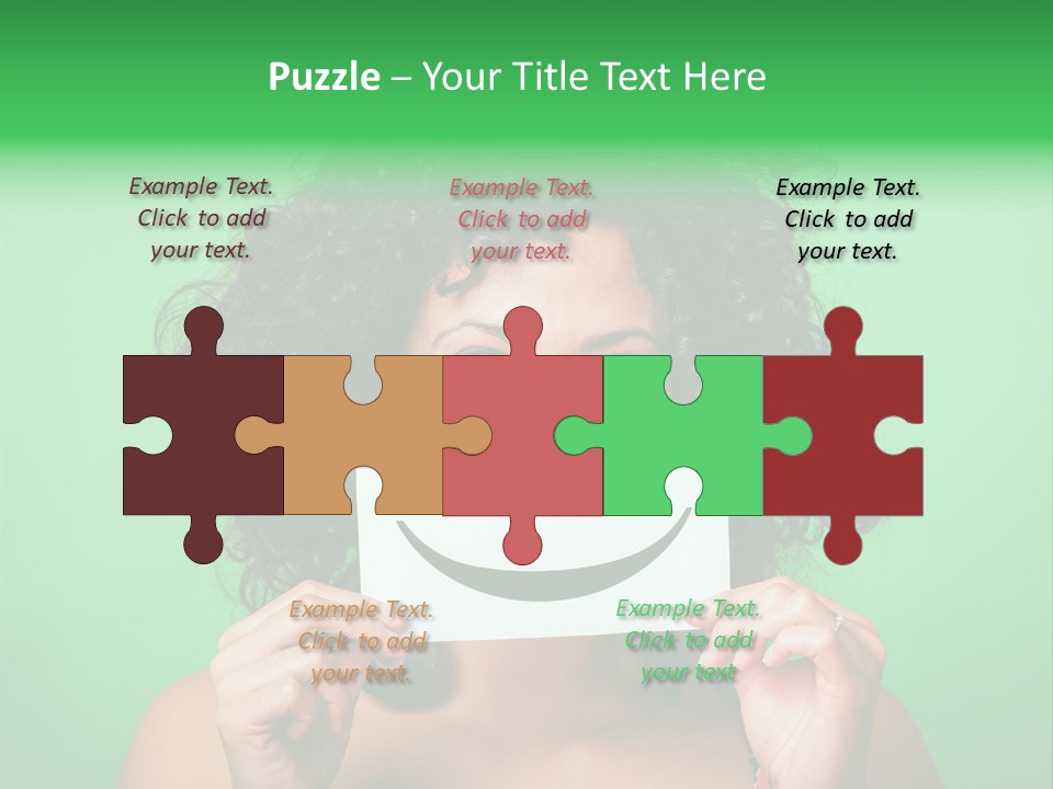 Card Green Portrait PowerPoint Template