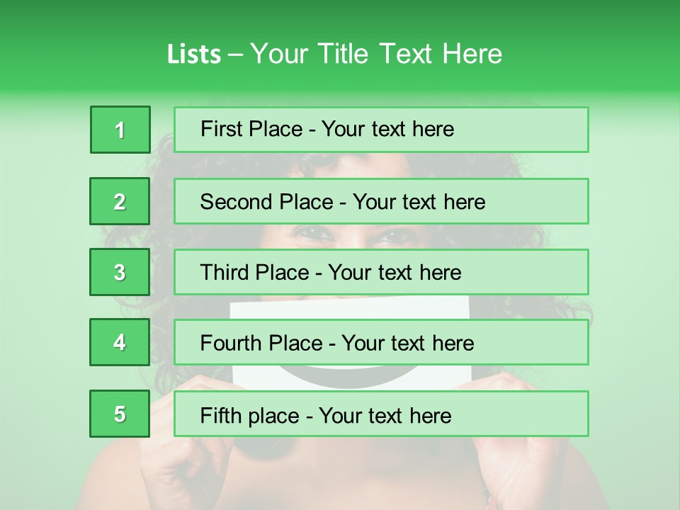 Card Green Portrait PowerPoint Template