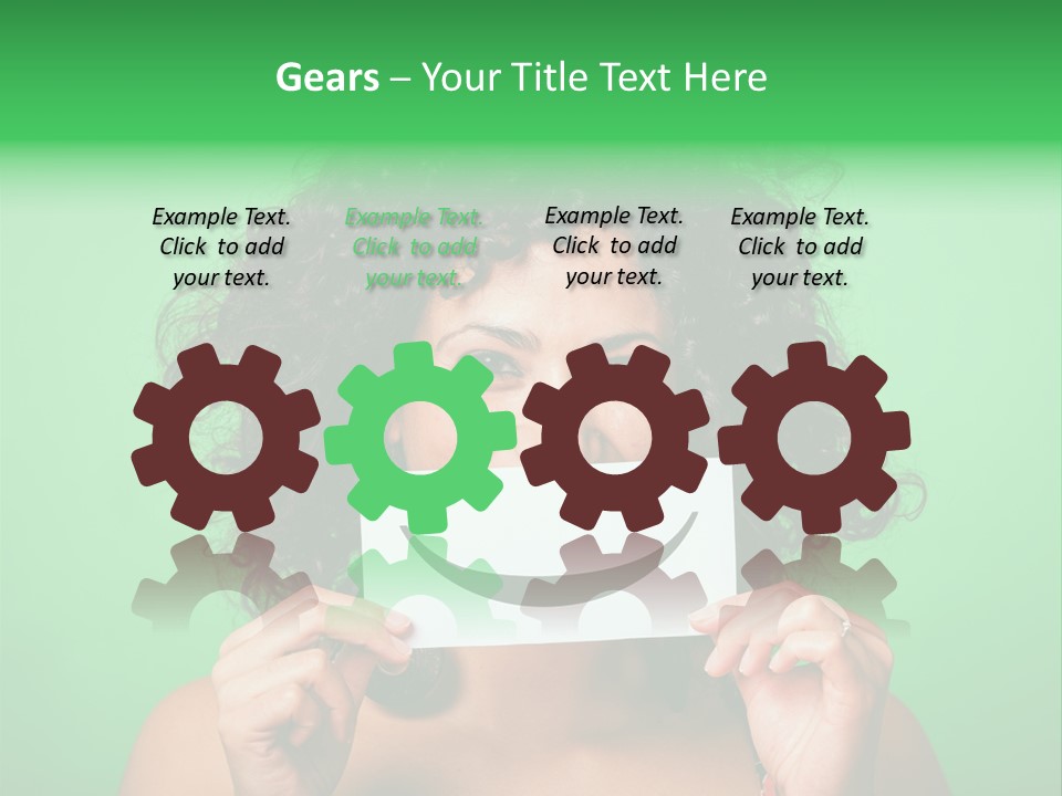 Card Green Portrait PowerPoint Template