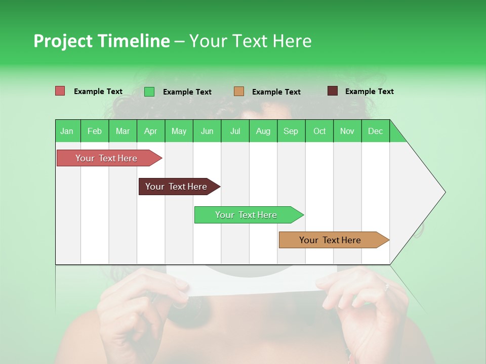 Card Green Portrait PowerPoint Template