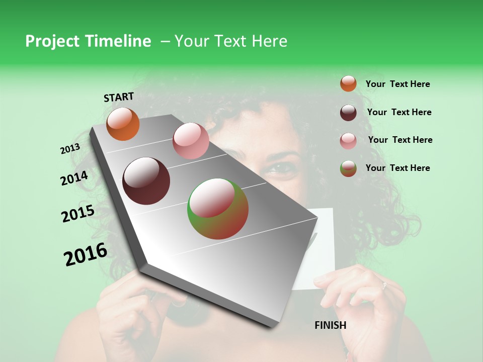 Card Green Portrait PowerPoint Template