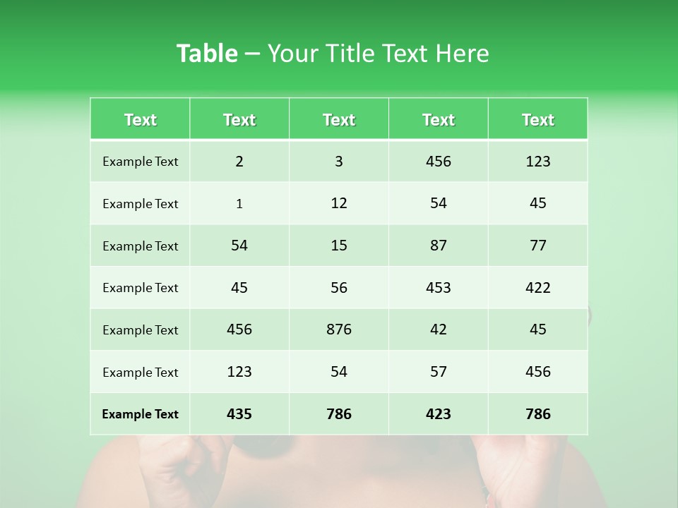 Card Green Portrait PowerPoint Template