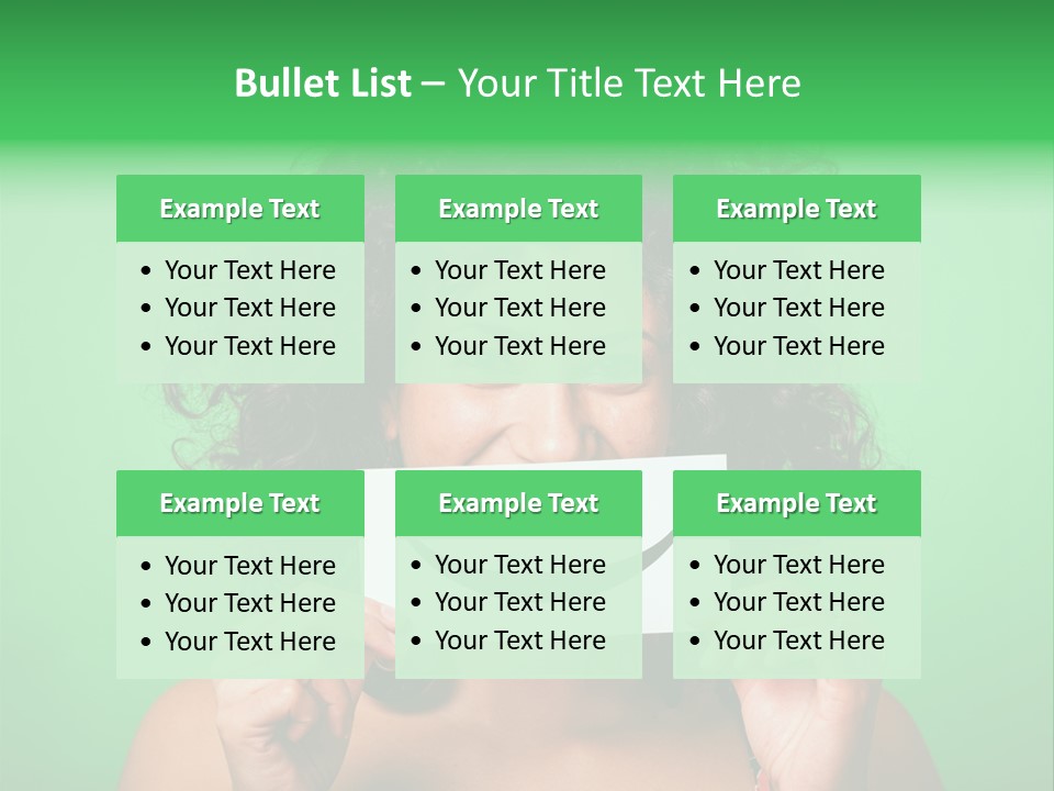 Card Green Portrait PowerPoint Template