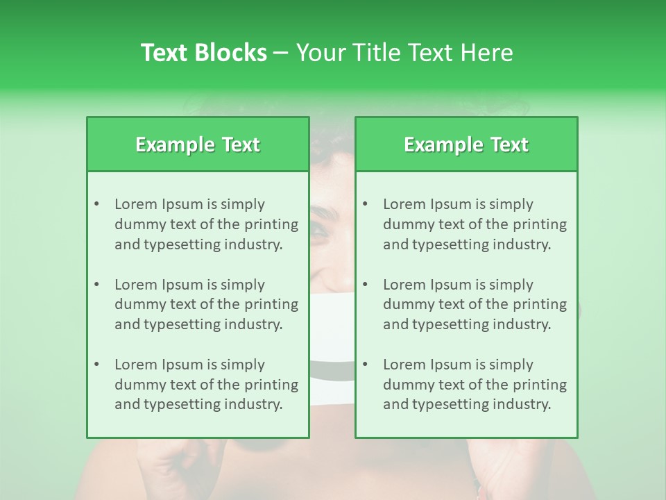 Card Green Portrait PowerPoint Template