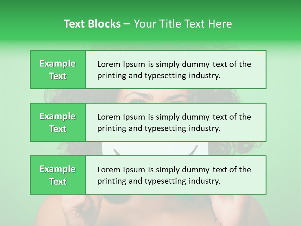 Card Green Portrait PowerPoint Template