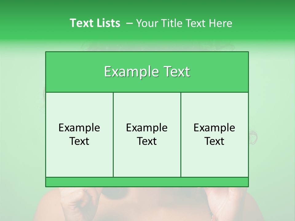 Card Green Portrait PowerPoint Template
