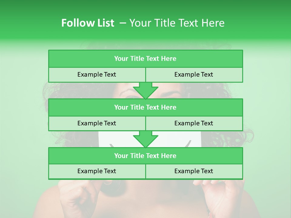 Card Green Portrait PowerPoint Template
