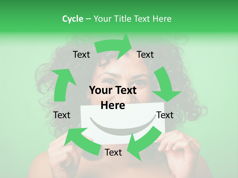 Card Green Portrait PowerPoint Template