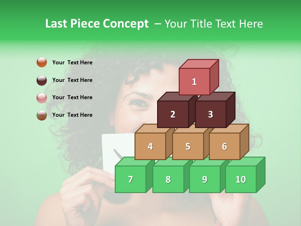 Card Green Portrait PowerPoint Template