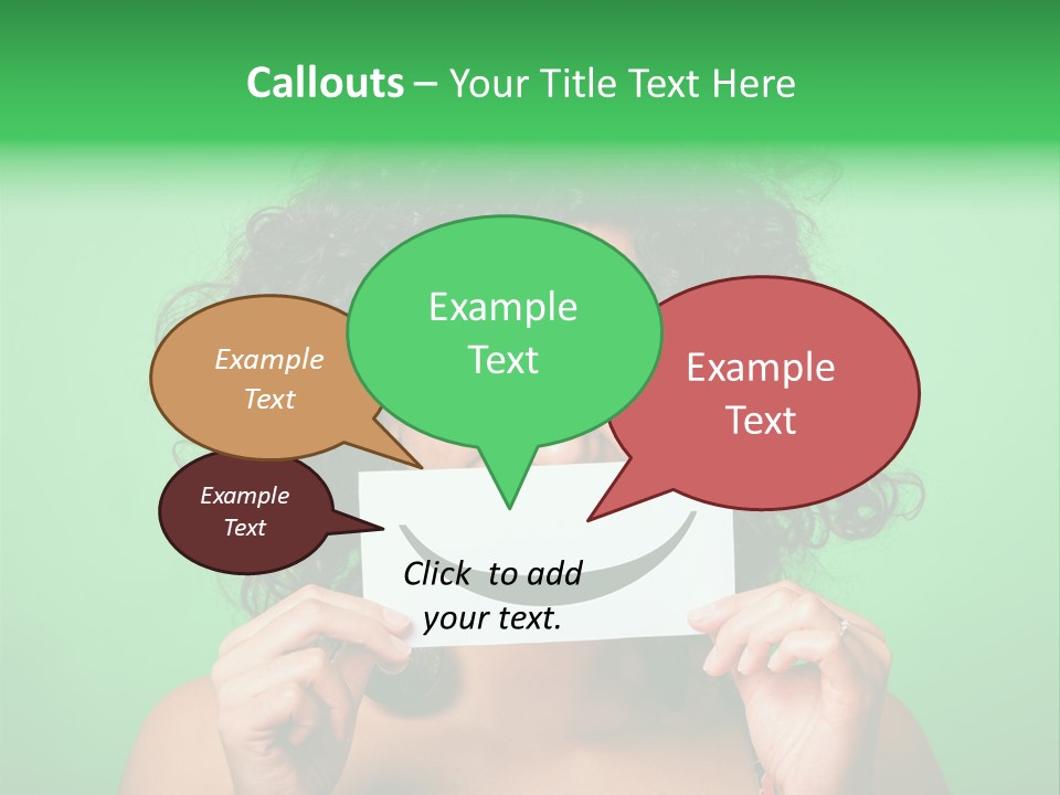 Card Green Portrait PowerPoint Template