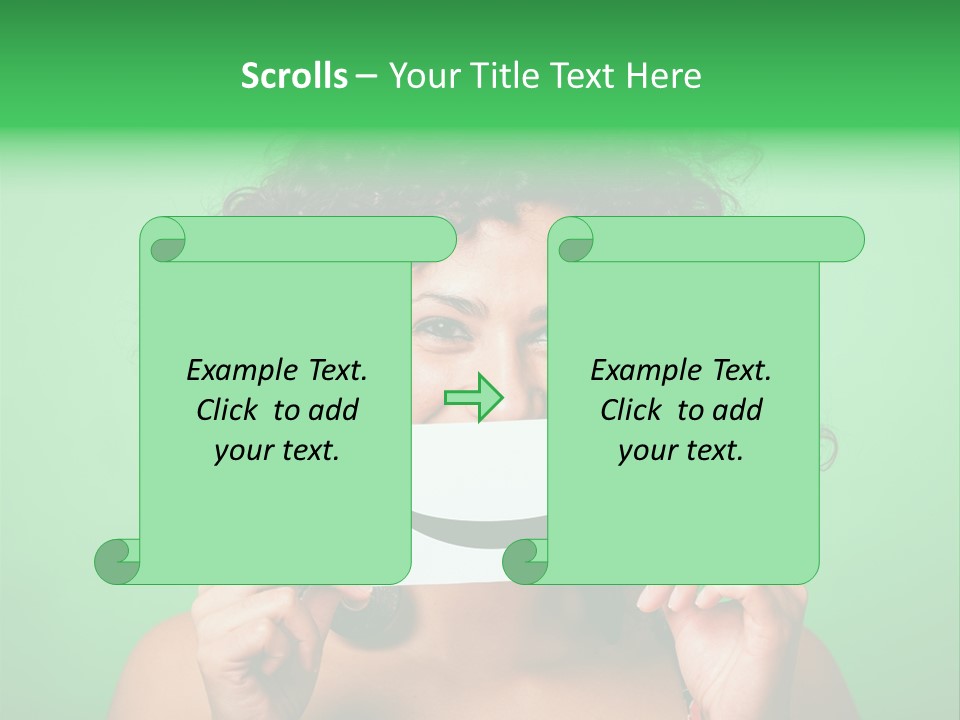Card Green Portrait PowerPoint Template