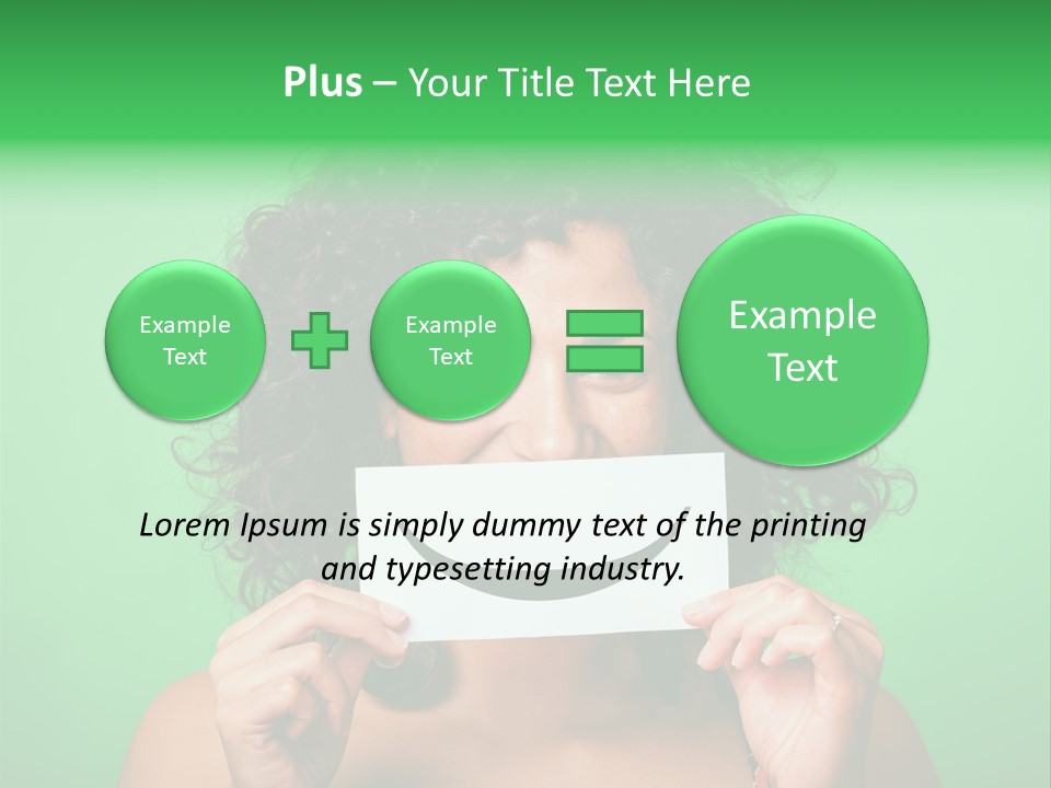 Card Green Portrait PowerPoint Template