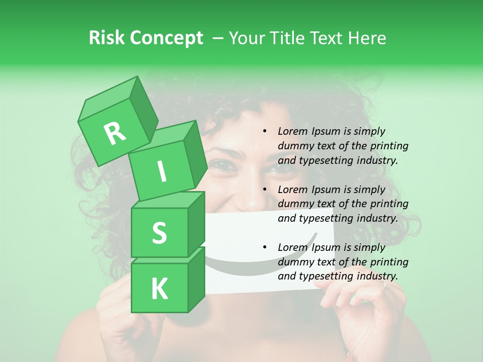 Card Green Portrait PowerPoint Template