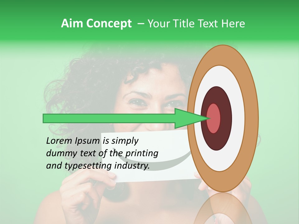 Card Green Portrait PowerPoint Template