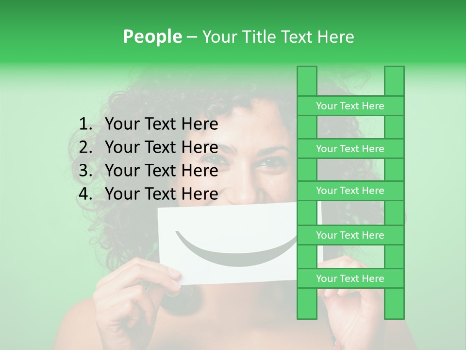 Card Green Portrait PowerPoint Template