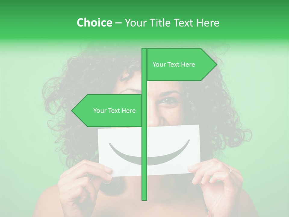Card Green Portrait PowerPoint Template