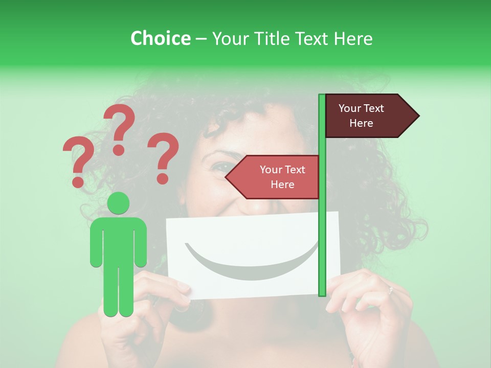 Card Green Portrait PowerPoint Template