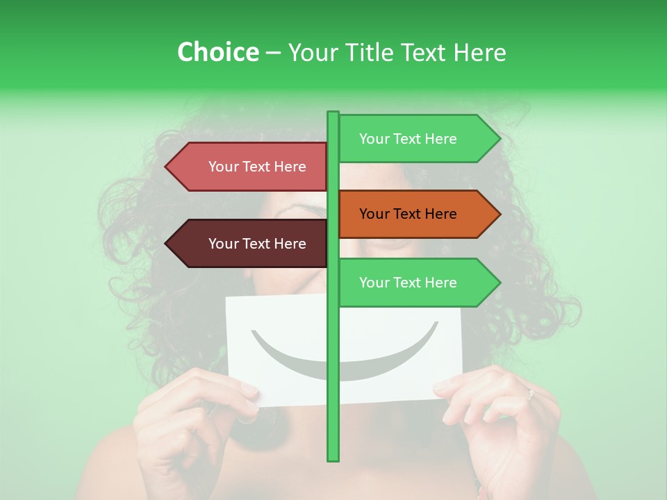 Card Green Portrait PowerPoint Template