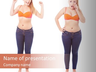 A Woman In A Bikini Posing For A Picture PowerPoint Template