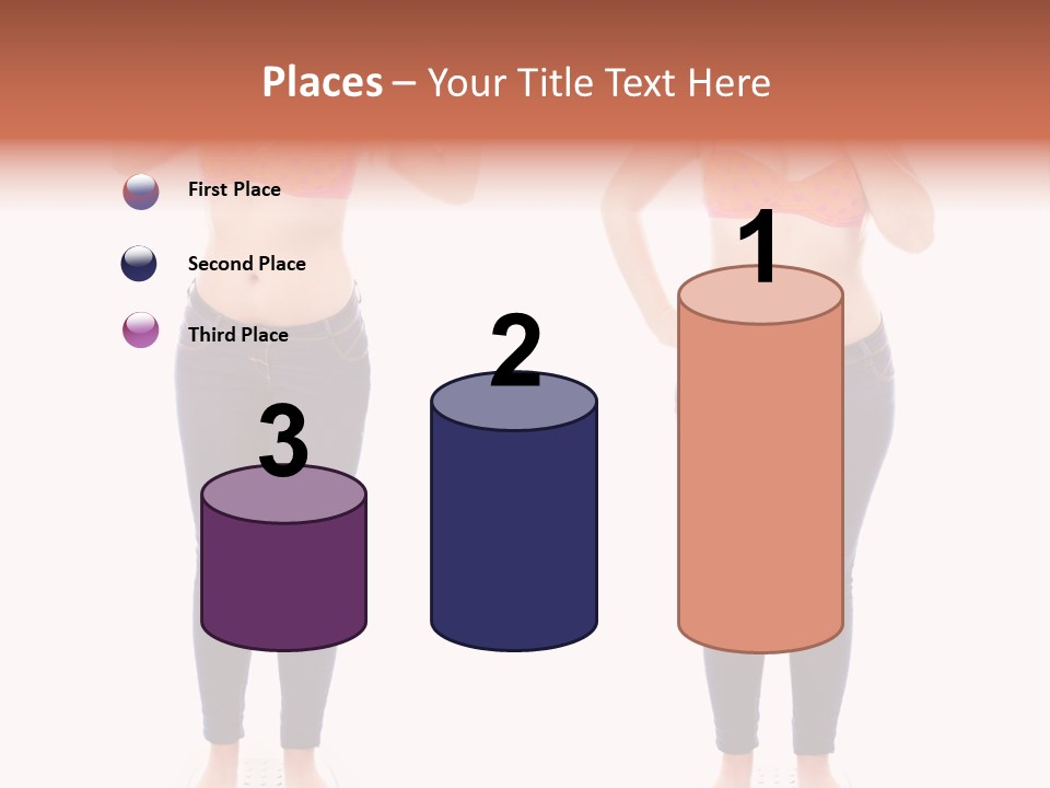 A Woman In A Bikini Posing For A Picture PowerPoint Template