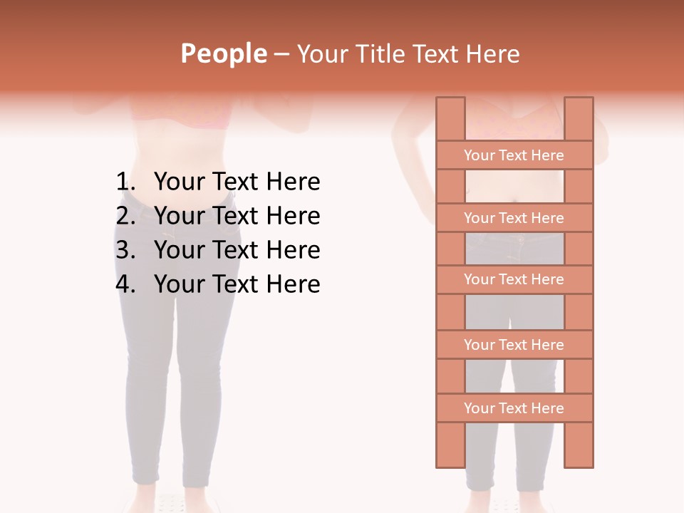 A Woman In A Bikini Posing For A Picture PowerPoint Template