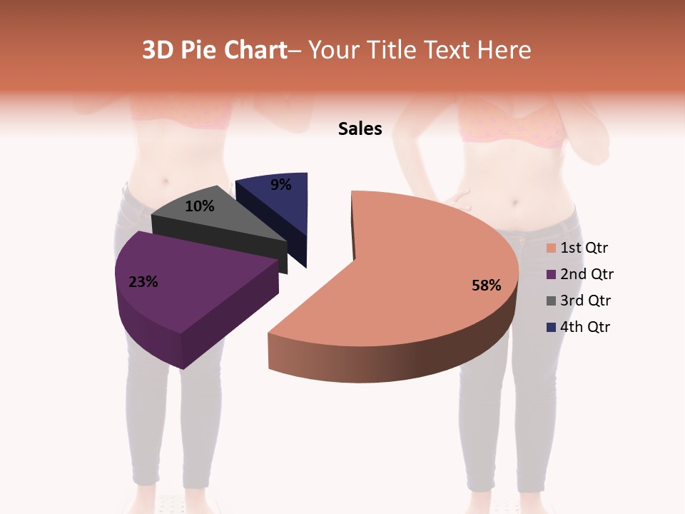 A Woman In A Bikini Posing For A Picture PowerPoint Template