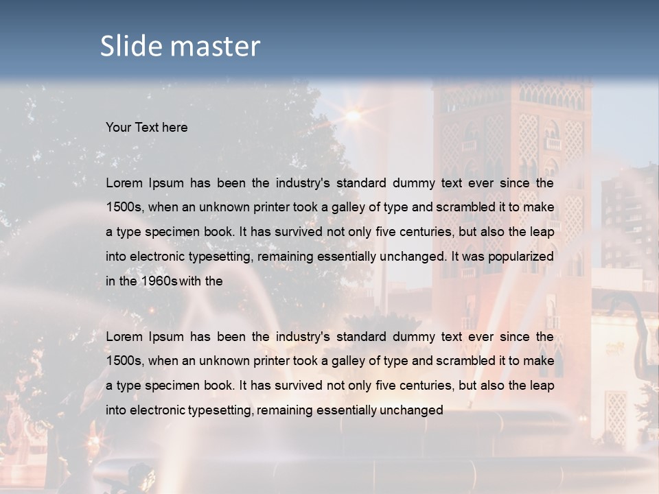 Fountain Midwest Dragon PowerPoint Template