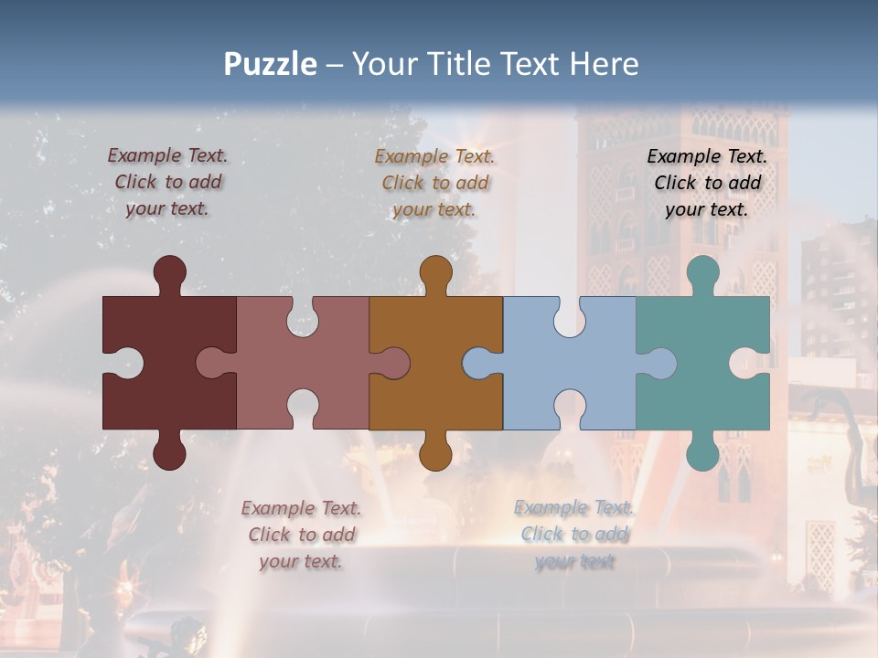 Fountain Midwest Dragon PowerPoint Template