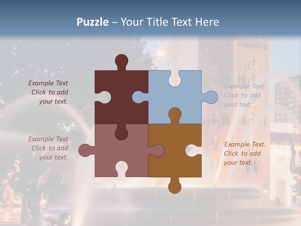 Fountain Midwest Dragon PowerPoint Template