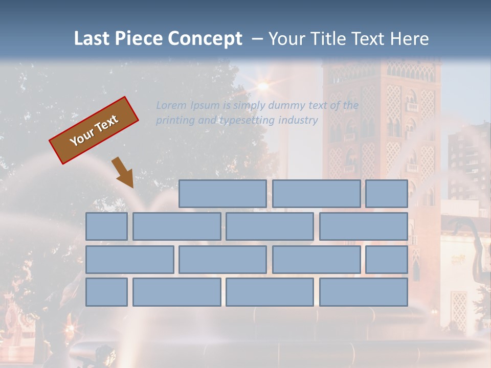 Fountain Midwest Dragon PowerPoint Template