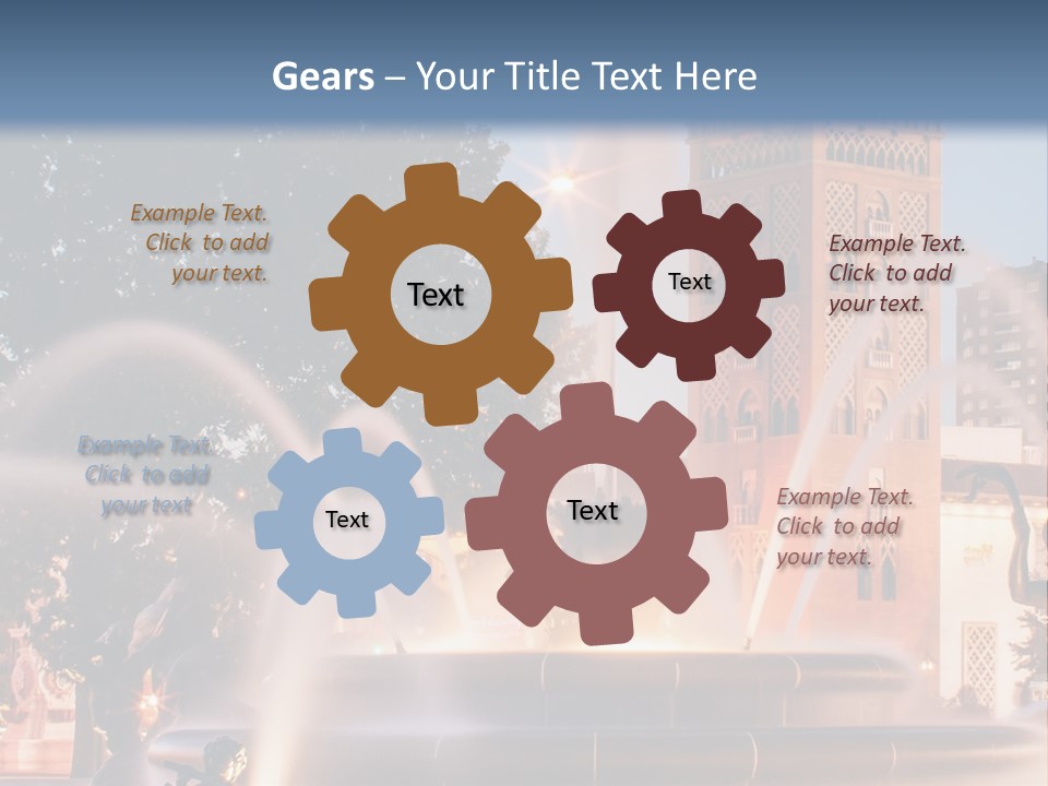 Fountain Midwest Dragon PowerPoint Template