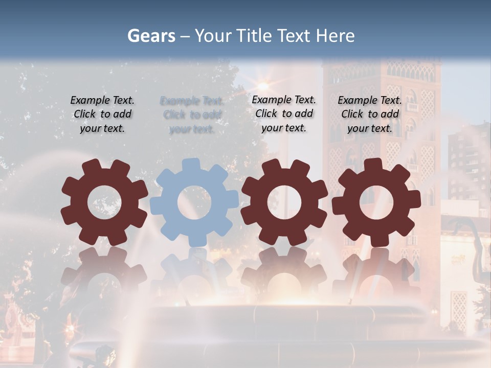 Fountain Midwest Dragon PowerPoint Template