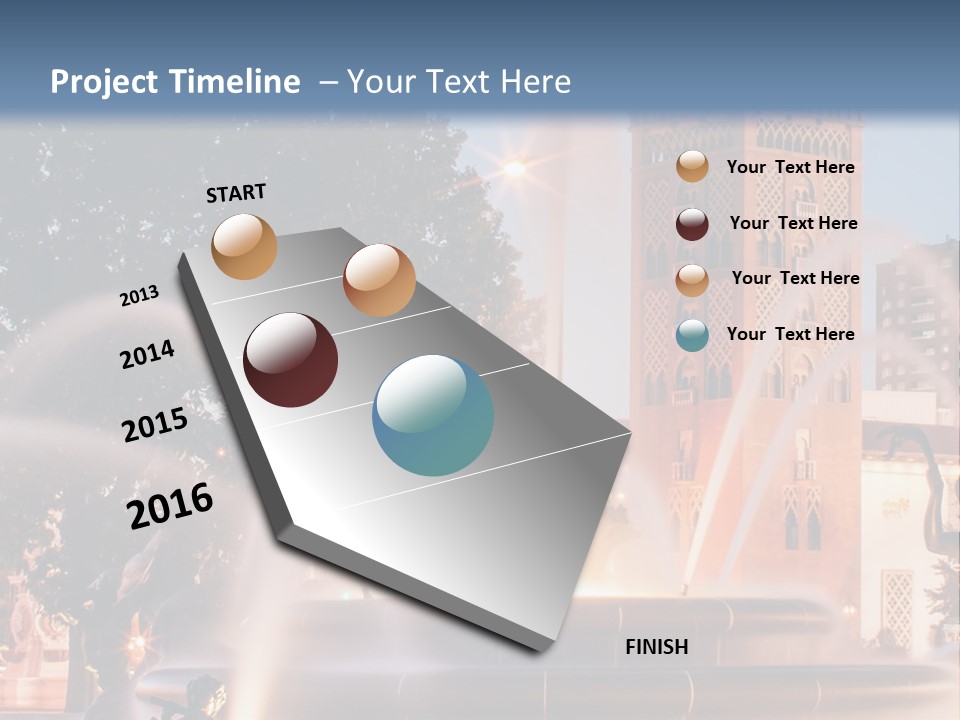Fountain Midwest Dragon PowerPoint Template