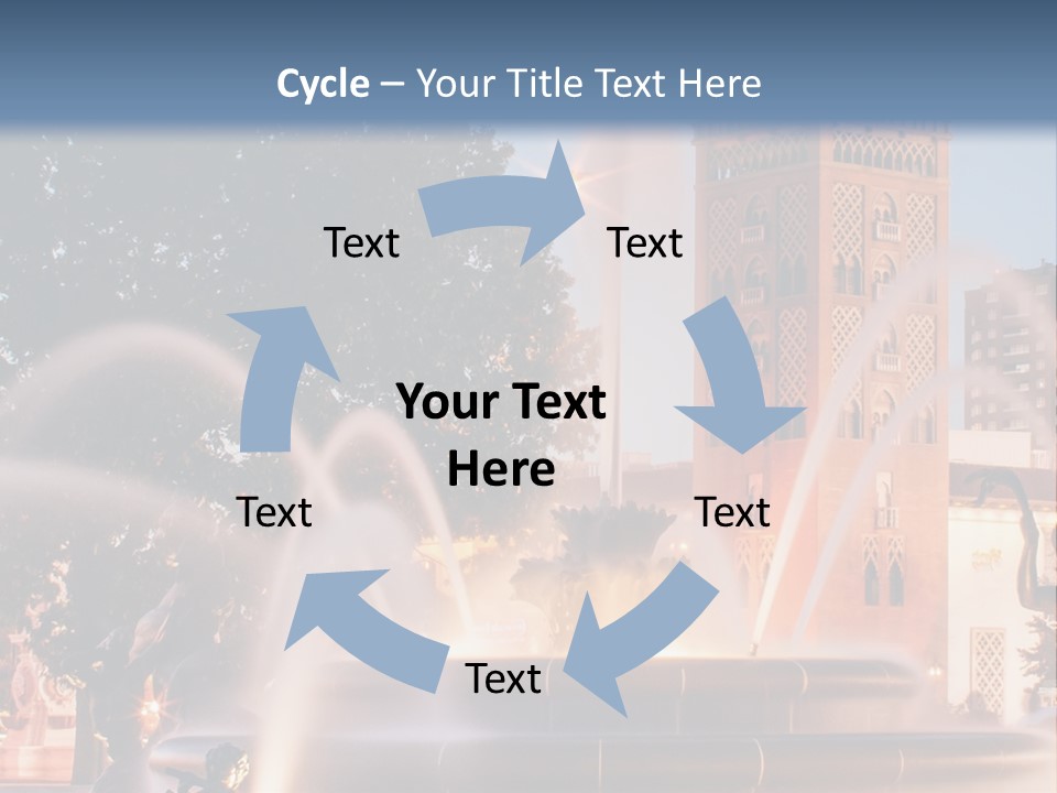 Fountain Midwest Dragon PowerPoint Template