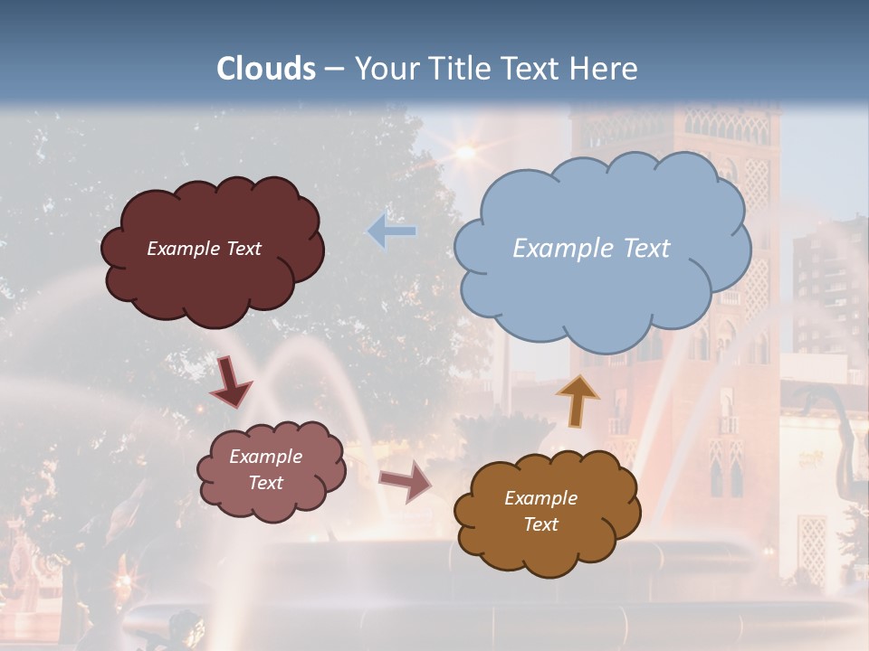 Fountain Midwest Dragon PowerPoint Template