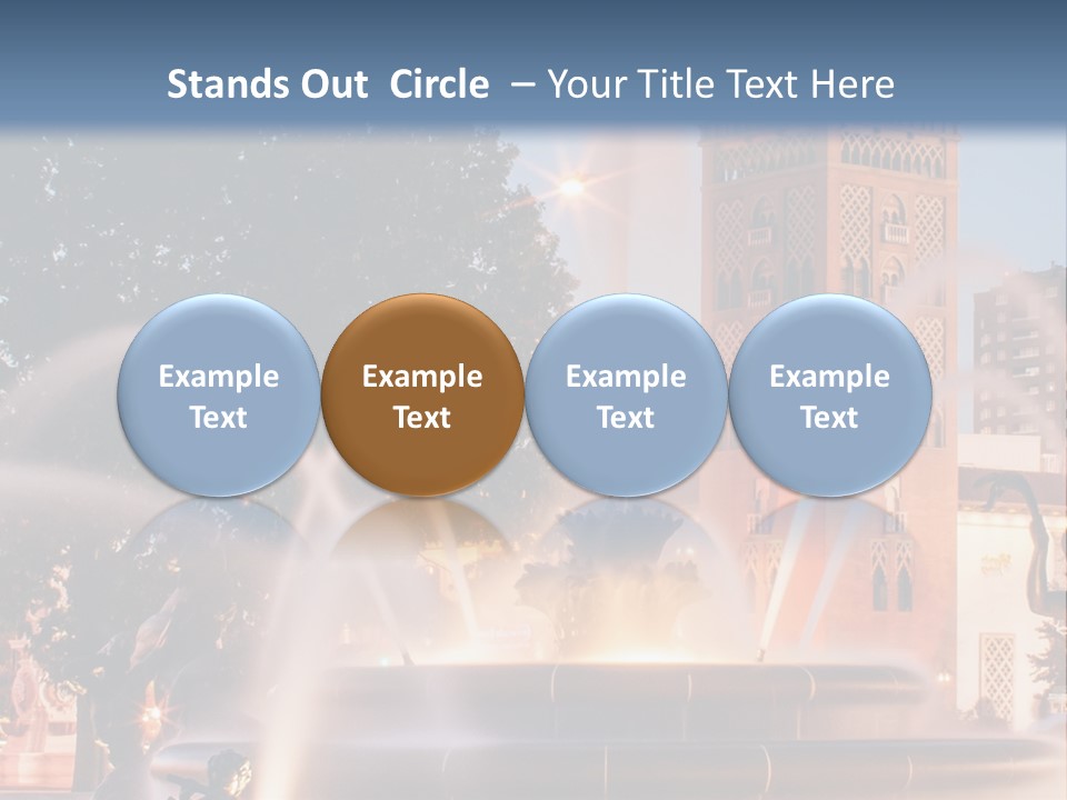 Fountain Midwest Dragon PowerPoint Template