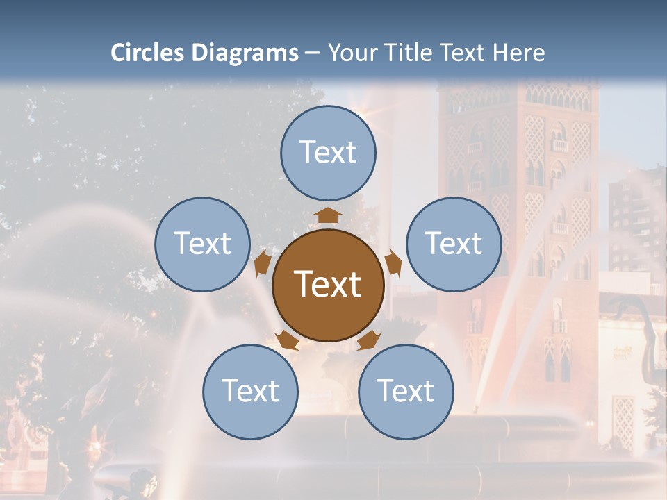 Fountain Midwest Dragon PowerPoint Template