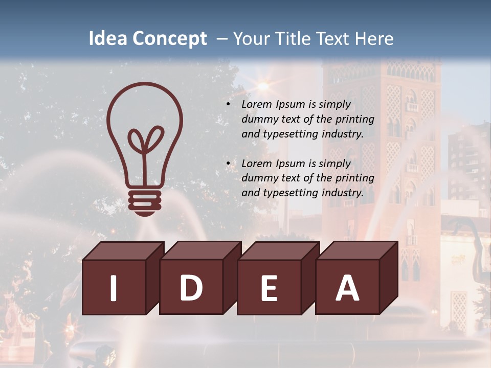 Fountain Midwest Dragon PowerPoint Template