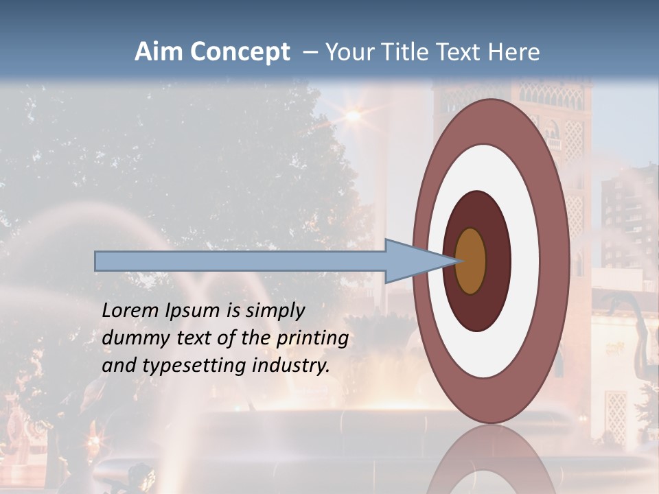 Fountain Midwest Dragon PowerPoint Template