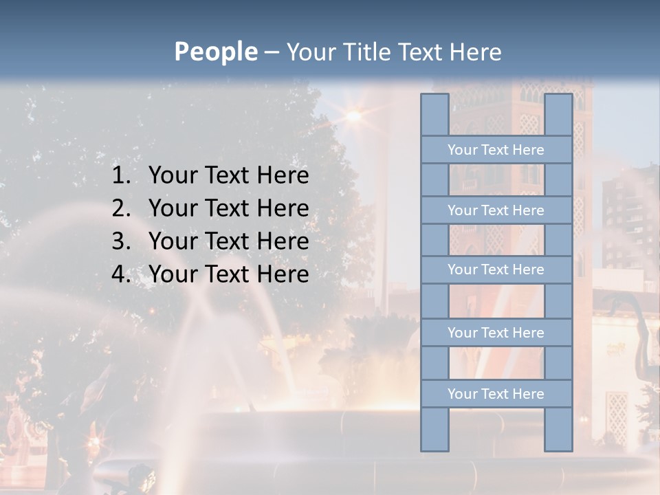 Fountain Midwest Dragon PowerPoint Template